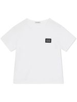 Dolce & Gabbana Kids t-shirt en coton à patch logo - Blanc - thumbnail