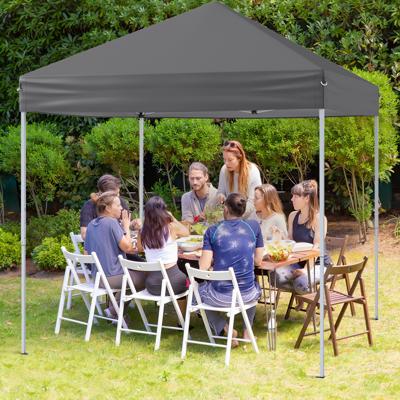 2 x 2m Pop-up Tuinhuisje Waterdicht Opvouwbaar Tuinhuisje Wintervast Tuinhuisje UV-bescherming 50+ Grijs