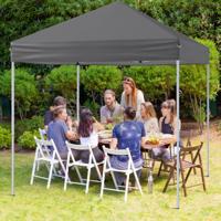 2 x 2m Pop-up Tuinhuisje Waterdicht Opvouwbaar Tuinhuisje Wintervast Tuinhuisje UV-bescherming 50+ Grijs