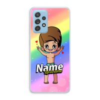 Chibi Maker man: Samsung Galaxy A73 Transparant Hoesje