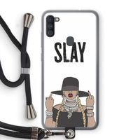 Slay All Day: Samsung Galaxy A11 Transparant Hoesje met koord