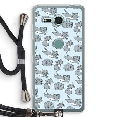 Poezen: Sony Xperia XZ2 Compact Transparant Hoesje met koord