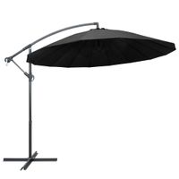 VidaXL Zweefparasol met aluminium paal 3 m antraciet - thumbnail