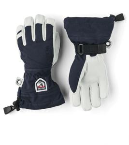 Hestra Army Leather Heli Ski Jr 5 Finger Handschoen Kinderen navy 4