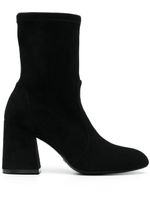 Stuart Weitzman bottes en daim 80 mm - Noir