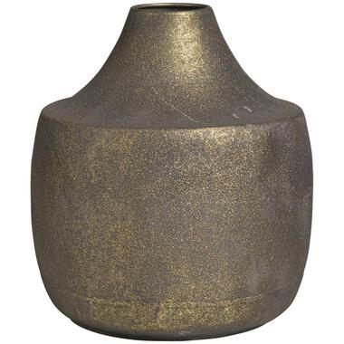 Vaas Louis - goudkleur - metaal - 24,5xØ22 cm - Leen Bakker