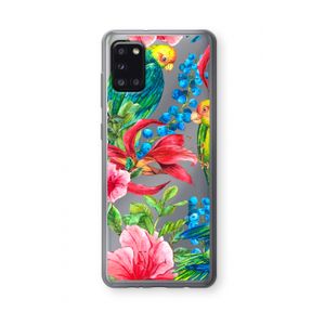 Papegaaien: Samsung Galaxy A31 Transparant Hoesje