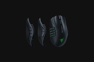 Razer Naga V2 Pro muis Gamen Rechtshandig RF Wireless + Bluetooth + USB Type-C Optisch 30000 DPI