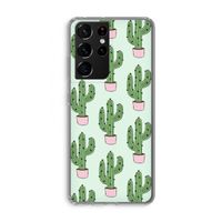Cactus Lover: Samsung Galaxy S21 Ultra Transparant Hoesje
