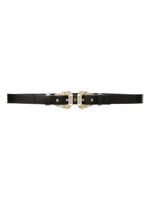 Versace Jeans Couture ceinture en cuir à double boucle - Noir