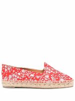 Castañer espadrilles Joana à fleurs - Rouge - thumbnail