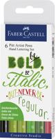 Faber Castell Tekenstift Pitt Artist Pen - handlettering 6-delig etui