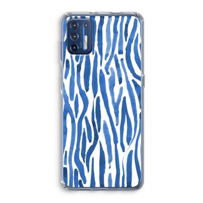Blauwe nerven: Motorola Moto G9 Plus Transparant Hoesje