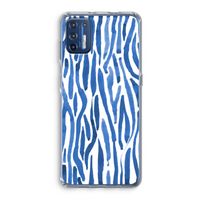 Blauwe nerven: Motorola Moto G9 Plus Transparant Hoesje