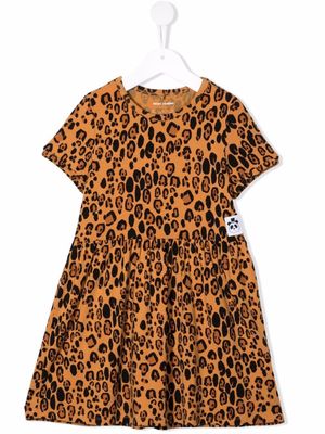 Mini Rodini robe mi-longue à imprimé léopard - Tons neutres