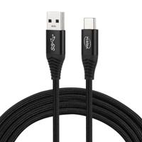 1 8 m Nylon gevlochten koord USB Type-C Data synchronisatie opladen kabel met 110 koperen draden ondersteuning voor snel opladen voor Galaxy Huawei