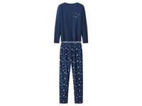 esmara Fleece dames pyjama (Donkerblauw/wit, S (36/38))