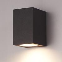 Marion LED Wandlamp - Dimbaar - 4 Watt 345 lumen - IP65 Waterdicht - GU10 vervangbare lichtbron - 2700K Warm Wit - Downlight - Binnen en buiten - Zwart
