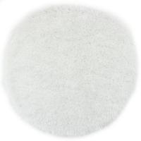 Rond Hoogpolig Vloerkleed Met Glittergaren Wit-Ø 120 cm Rond Hoogpolig Vloerkleed Met Glittergaren Wit-Ø 120 cm