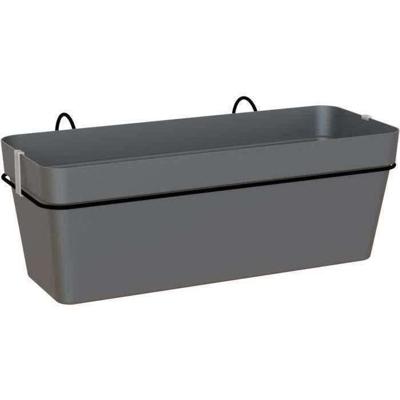 ARTEVASI - Kit balkonbak capri re 50cm v2 antraciet 50.2 x 28.5 x h20 cm - 1.45l