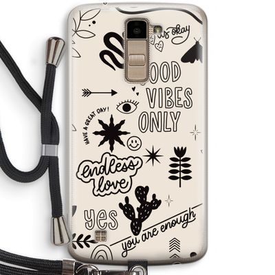 Good vibes: LG K10 (2016) Transparant Hoesje met koord
