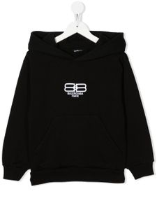 Balenciaga Kids hoodie BB Paris Icon en coton - Noir