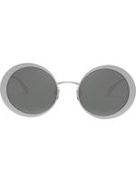 Giorgio Armani lunettes de soleil à monture ronde - Argent