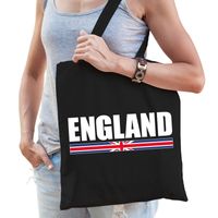 Katoenen Engeland supporter tasje England zwart - thumbnail