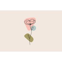 Inductiebeschermer - Lineart Rose - 57.6x51.6 cm - thumbnail