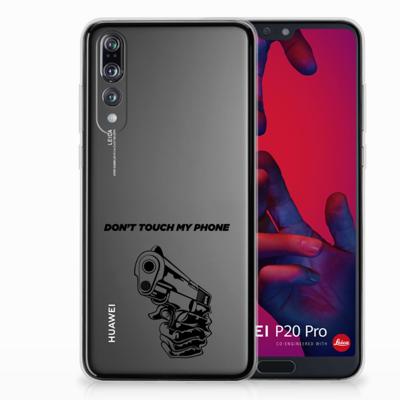 Huawei P20 Pro Silicone-hoesje Gun Don't Touch My Phone Huawei P20 Pro Silicone-hoesje Gun Don't Touch My Phone