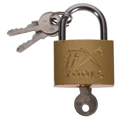 FX Tools Hangslot-bagageslot - metaal - brons - 5 x 1,5 x 7,5 cm