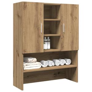 VidaXL Wasmachinekast 70,5x25,5x90 cm artisanaal eikenkleur