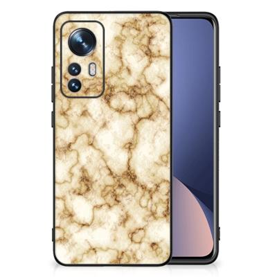 Xiaomi 12 | 12X Marmeren Print Telefoonhoesje Marmer Goud Xiaomi 12 | 12X Marmeren Print Telefoonhoesje Marmer Goud