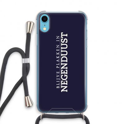 Blijve plakken in Negenduust: iPhone XR Transparant Hoesje met koord