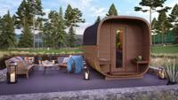 CUBE sauna Rovaniemi 219x286 cm Thermowood- Boogdak- Hout- Tuindeco