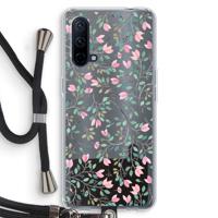 Sierlijke bloemen: OnePlus Nord CE 5G Transparant Hoesje met koord