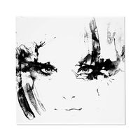 Schilderij op Paneel Painting Woman White PVC 50x50 Tesa Powerstrips - thumbnail