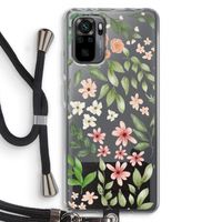 Botanical sweet flower heaven: Xiaomi Redmi Note 10 Pro Transparant Hoesje met koord