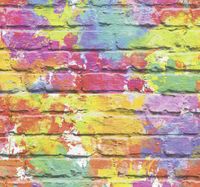 Kunst behang Verf splash baksteen
