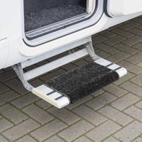 Opstapmat - zwart - kunststof - 46 x 40 cm - antislip voor caravan/camper