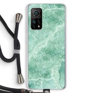 Groen marmer: Xiaomi Mi 10T 5G Transparant Hoesje met koord