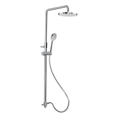 Tres Selection glijstang set met regendouche 122 cm rond chroom