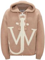 JW Anderson hoodie zippé à imprimé ancre - Tons neutres