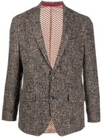 ETRO blazer chiné Roma à carreaux - Noir