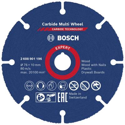 Bosch Accessories EXPERT Carbide Multi Wheel 2608901196 Doorslijpschijf recht 76 mm 1 stuk(s)