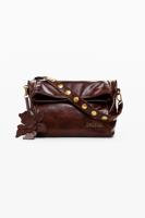 Glanzende middelgrote tas bloem - BROWN - U