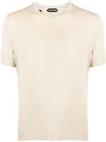 TOM FORD ribbed-trim short-sleeved T-shirt - Tons neutres