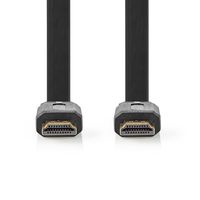 Nedis High Speed HDMI-Kabel met Ethernet | HDMI Connector | HDMI Connector | 4K@30Hz | 10.2 Gbps | 10.0 m | Plat | PVC | Zwart | Label - - thumbnail