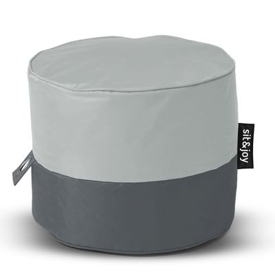 Poef 'Rondo' Grey - Grijs - Weerbestendig - Sit&Joy