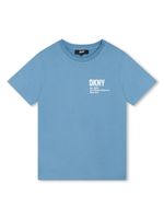 Dkny Kids t-shirt en coton biologique à logo imprimé - Bleu - thumbnail